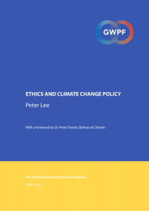 Peter Lee: Ethics of Climate Change Policy