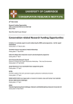 20th March 2015 - University of Cambridge Conservation Research