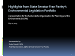 Highlights from State Senator Fran Pavley`s Environmental Portfolio