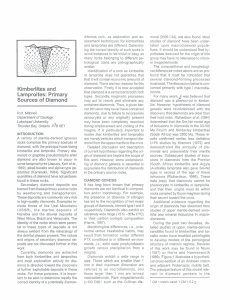 Kimberlites and Lamproites: Primary Sources of Diamond