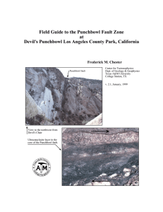 Field Guide to the Punchbowl Fault Zone at Devil`s Punchbowl Los