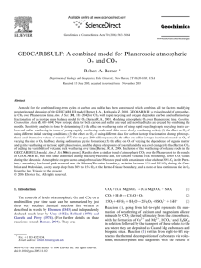 GEOCARBSULF: A combined model for Phanerozoic