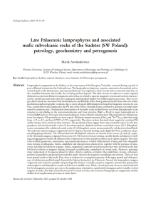 Late Palaeozoic lam pro phyres and as so ci ated mafic subvolcanic