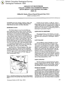 Geology of the Pothook Alkalic Copper