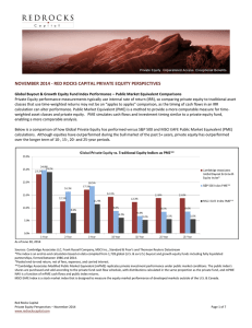 NOVEMBER 2014 - RED ROCKS CAPITAL PRIVATE EQUITY PERSPECTIVES