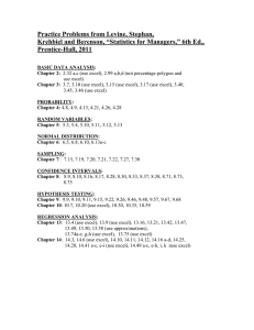 Practice Problems from Levine, Stephan, Prentice-Hall, 2011