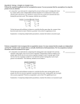 Hypothesis Testing: 1-Sample &amp; 2-Sample Cases Perform the required hypothesis test for two population means. You may presume that the assumptions for using the