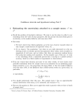 1 Estimating the uncertainty attached to a sample mean: s vs. σ