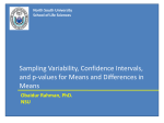 Sampling Variability, Confidence Intervals, and p