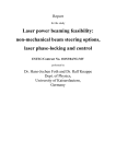 Laser power beaming feasibility: non-mechanical beam steering