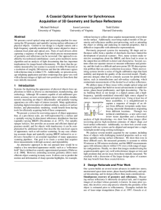 A Coaxial Optical Scanner for Synchronous Acquisition of 3D