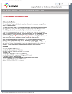 Parfocal and Critical Focus Zone