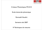 Cristaux Photoniques, PO-014 Ecole doctorale photonique Romuald