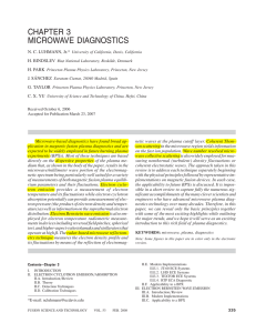 CHAPTER 3 MICROWAVE DIAGNOSTICS