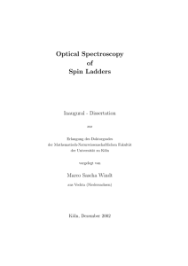 Optical Spectroscopy of Spin Ladders