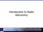 Introduction to Radio Astronomy