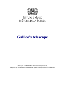 Galileo`s telescope - Exhibits on-line