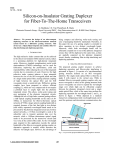 Silicon-on-Insulator Grating Duplexer for Fiber-to-the