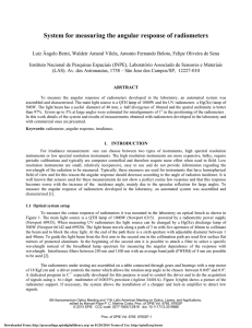 System for measuring the angular response of radiometers