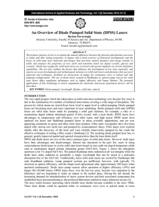 (DPSS) Lasers - Society of Education