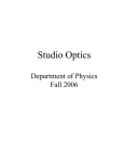 Optics Studio Manual - Department of Physics