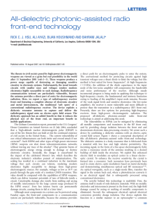 All-dielectric photonic-assisted radio front-end - jalali