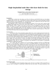 Single Longitudinal Mode Blue-Violet Laser Diode for Data Storage