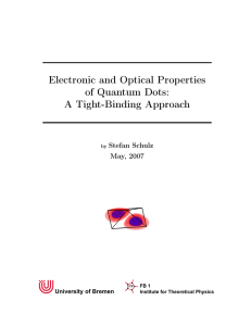 Electronic and Optical Properties of Quantum Dots: A Tight - E-LIB