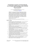 Transmission resonances of electromagnetic wave through metallic