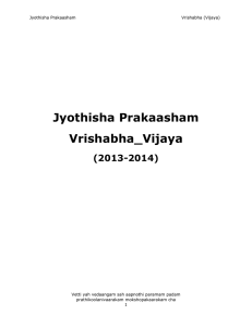 Jyothisha Prakaasham Vrishabha_Vijaya