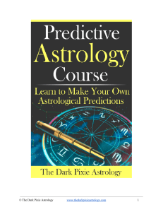 © The Dark Pixie Astrology www.thedarkpixieastrology.com 1
