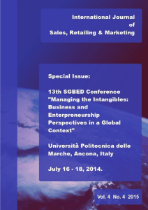 to this issue - International Journal of Sales, Retailing and