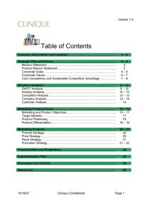 Table of Contents