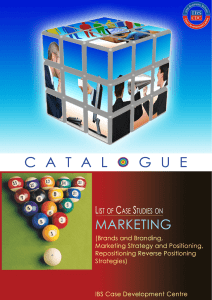 Case Studies on Marketing - Case Catalogue