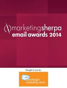 MarketingSherpa Email Awards 2014