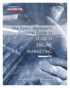 The Direct Marketer`s Essential Guide to Search Engine Marketing