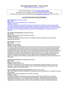 Internship Opportunities - Oakton Community College