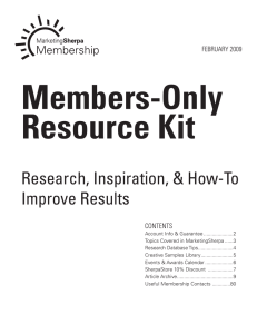 Members-Only Resource Kit