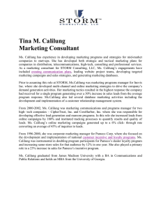 Tina M. Calilung Marketing Consultant