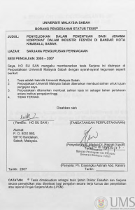 juoul: ijazah: universiti malaysia sabah borang pengesahan