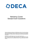 Marketing Cluster Sample Exam Questions