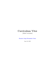 Curriculum Vitæ - Universidade de Coimbra