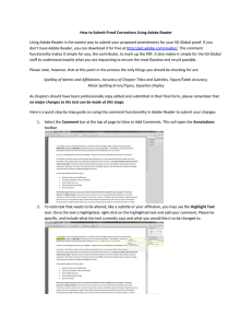How to Submit Proof Corrections Using Adobe Reader