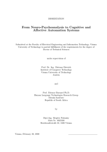 From Neuro-Psychoanalysis to Cognitive and Affective Automation Systems