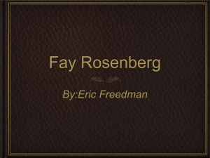 1. Fay Rosenberg by Eric Freedman
