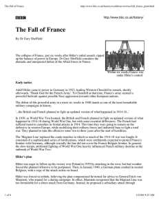 The Fall of France - Nicholas Senn High School