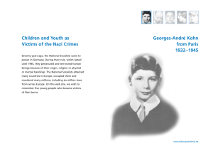 Children and Youth as Georges-André Kohn Victims of the Nazi Crimes from Paris