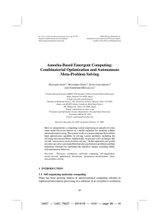 Amoeba-Based Emergent Computing: Combinatorial Optimization