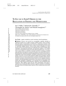 to eat or to sleep? orexin in the regulation of feeding and wakefulness