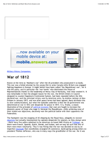 War of 1812: Definition and Much More from Answers.com